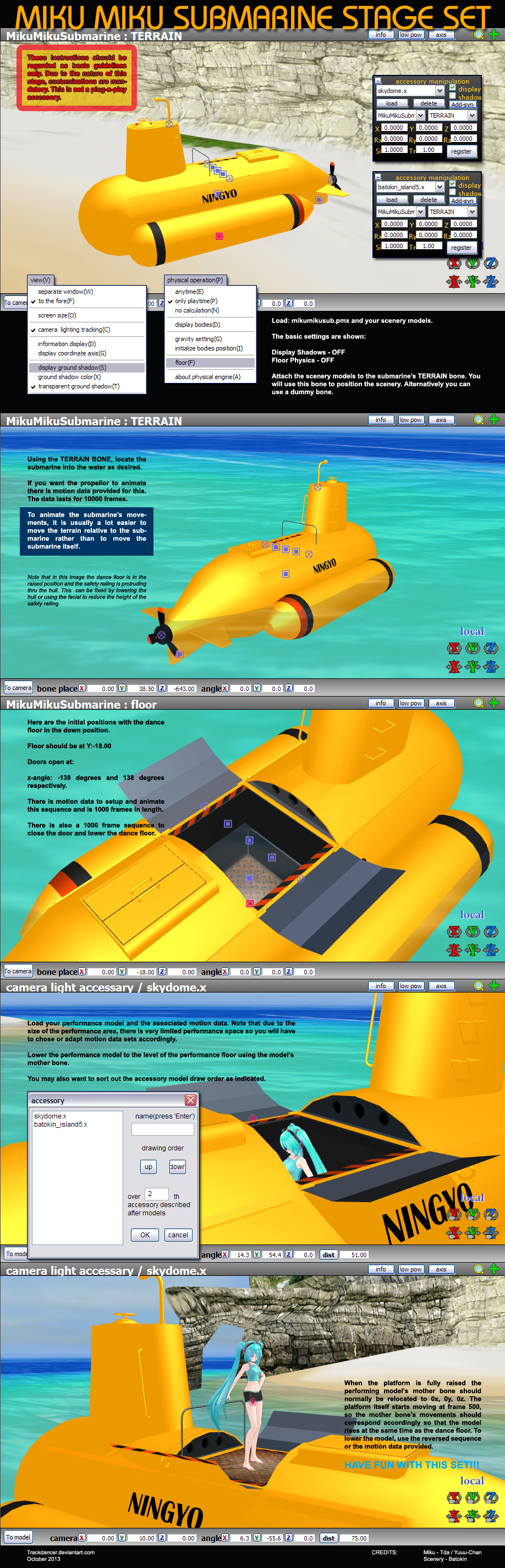 MMD MikuMiku Submarine Stage instructions