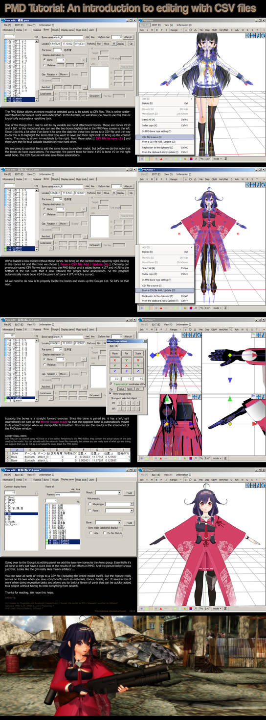 MMD PMD model editing with CSV files by Trackdancer on DeviantArt