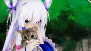 MMD Stella cuddling her kitten