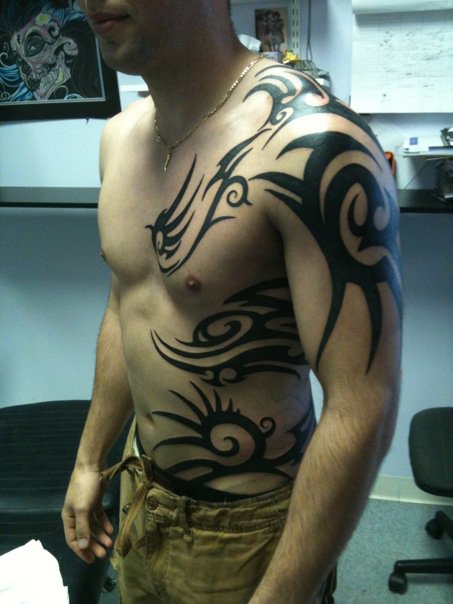 tribal body tattoo by lilmrsfrankenstein on DeviantArt