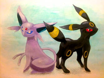 Espeon and Umbreon