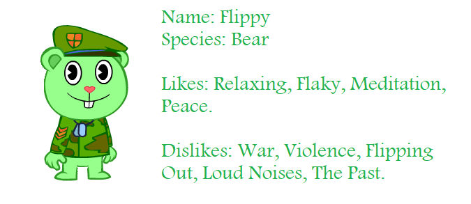 Flippy Bio by TwisterthePsychoWolf on DeviantArt