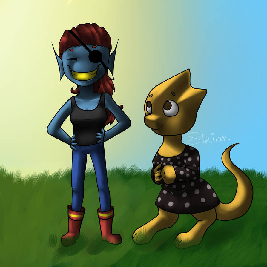 Undyne x Alphys by Striar on DeviantArt