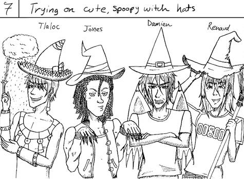 Oct7. Trying on witch hats