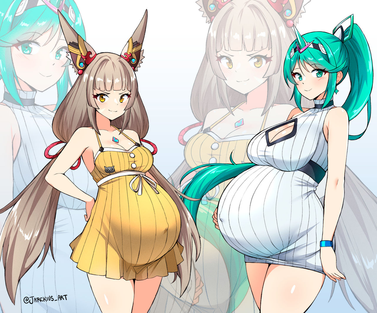Pregnant Nia x Pneuma by jarckius-art on DeviantArt