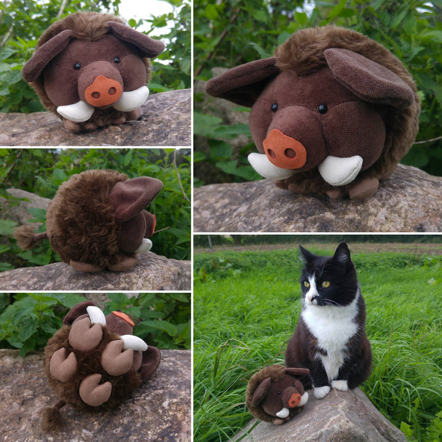 Round critters - Wild boar plush by demiveemon on DeviantArt