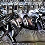 chrome racing horse