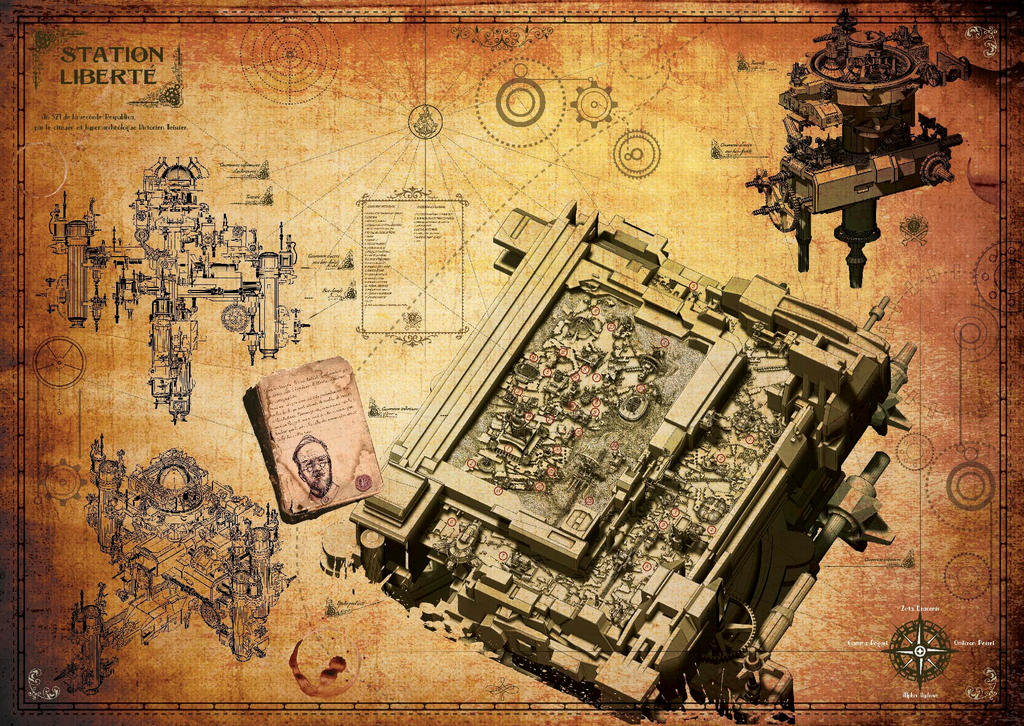 Steampunk map by chrisnowaza on DeviantArt
