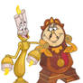 Lumiere and Cogsworth