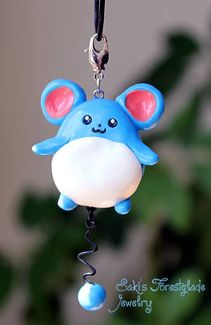 Marill Pokemon Fanart Necklace by Sakiyo-chan Marill Pokemon Fanart Necklace by Sakiyo-chan