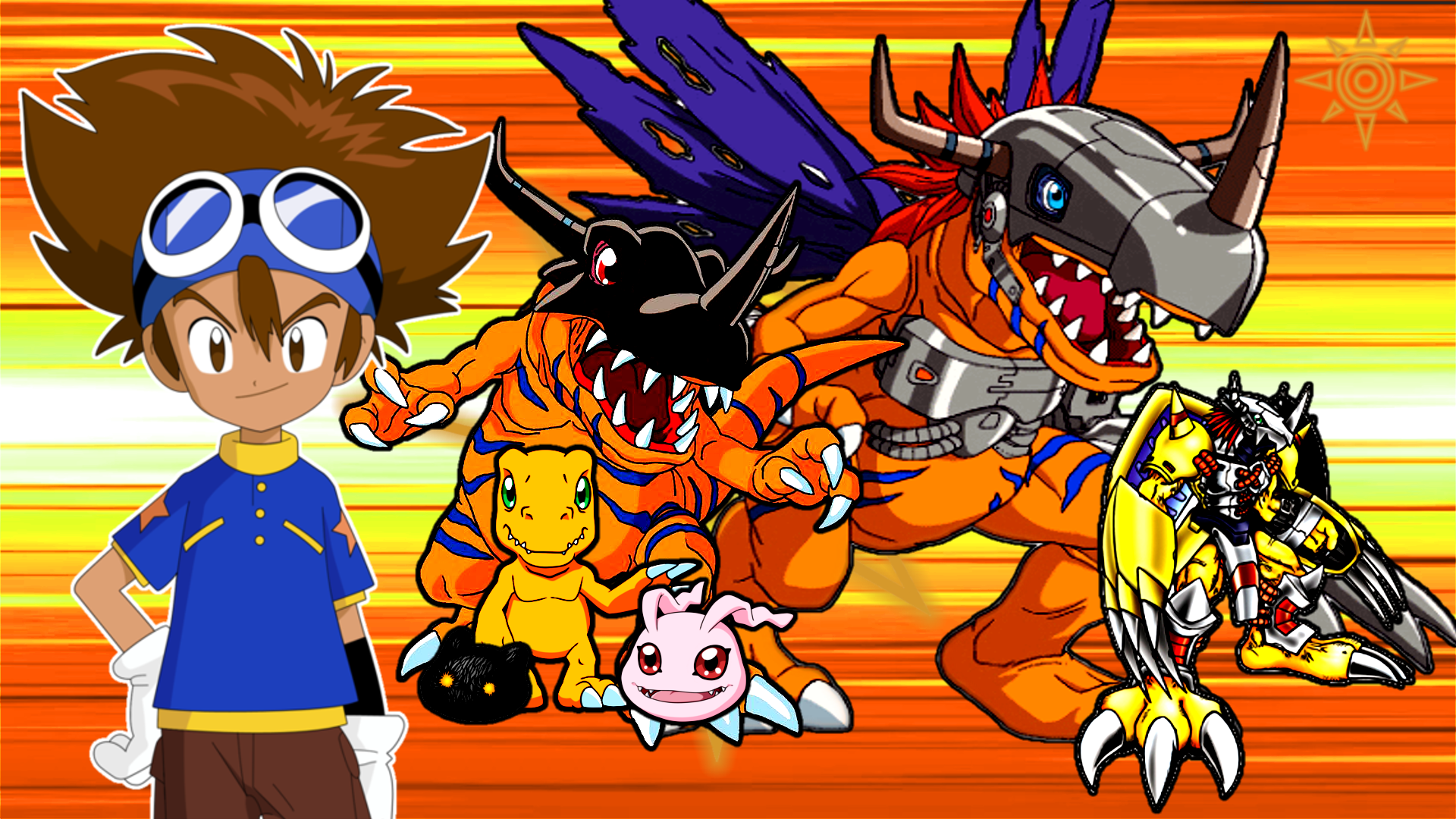 Digimon! Tai, Agumon e suas evoluções por MattPlaysVG em, evolução digimon  papel de parede HD