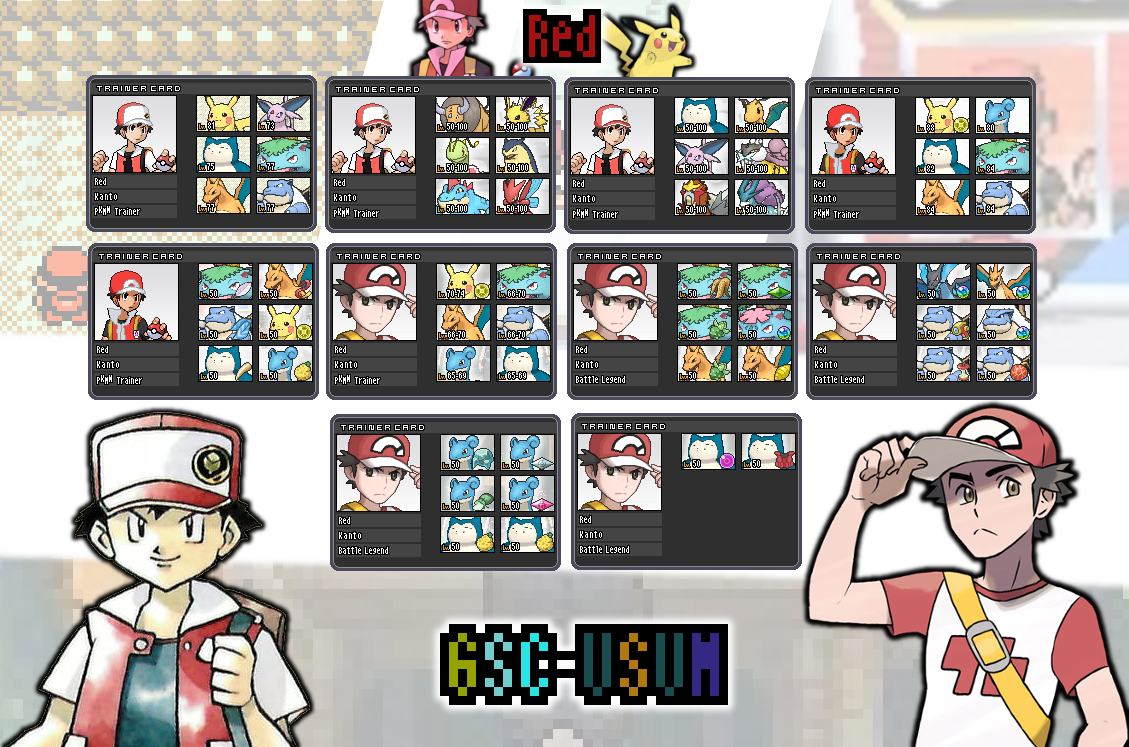 Pokemon Red GSC USUM Trainer Card Wallpaper By MattPlaysVG On.