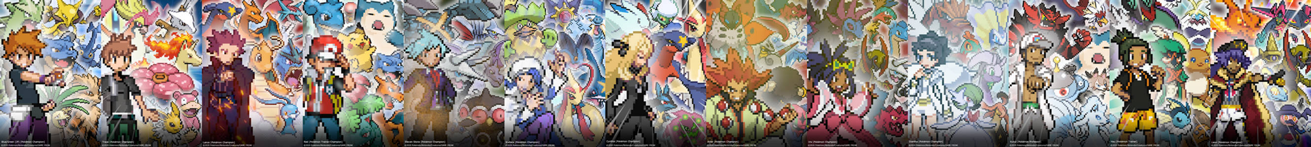 Pokemon - All Champions (Gen I-VIII) Poster