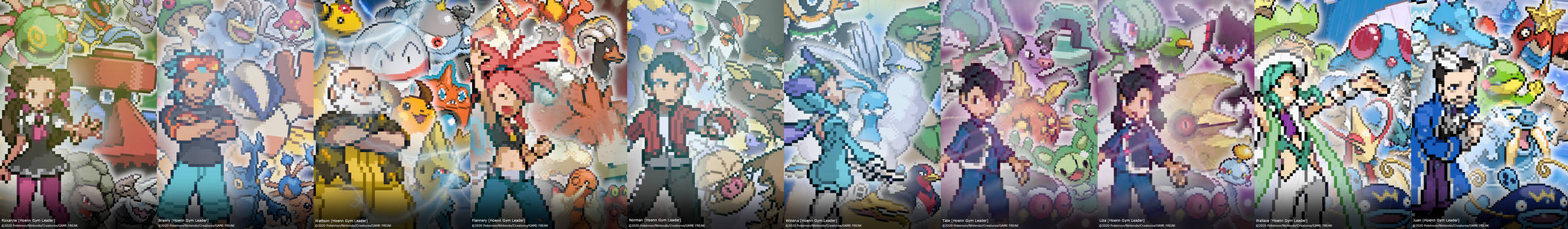 Pokemon - Hoenn Gym Leaders (Gen III-VI) Poster by Mugen-SenseiStudios ...