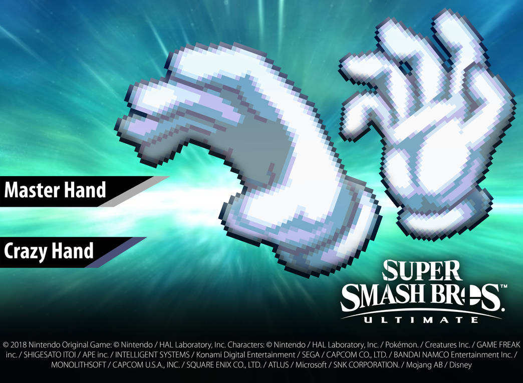 Master Hand and Crazy Hand | Smash Ultimate by Mugen-SenseiStudios on ...