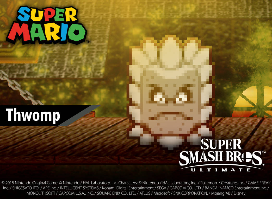 Thwomp (Assist Trophy) Smash Ultiamte by MugenSenseiStudios on