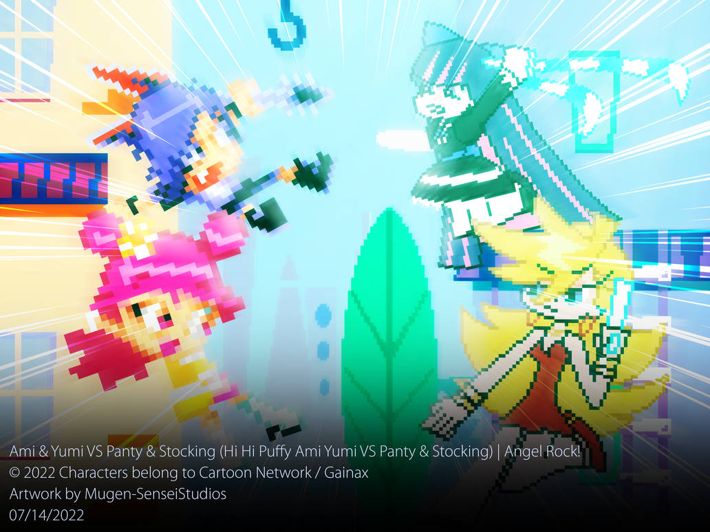 Stoacked Rocks Ami and Yumi VS Panty and Stocking | Angel Rock! by MGNStudioCo on ...