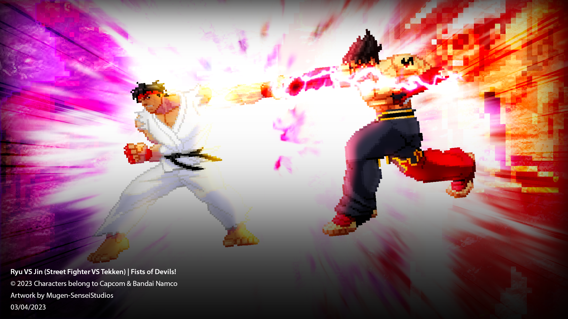 Street Fighter HD Mugen - Ryu vs Ken Gameplay Footage!! 