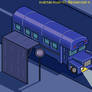 Pixel bus stop - night version