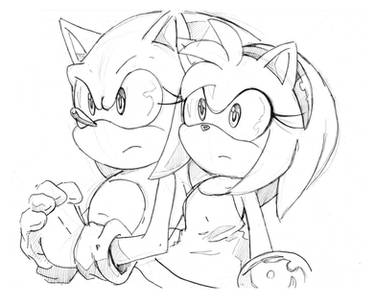 Sonic and Amy sketch