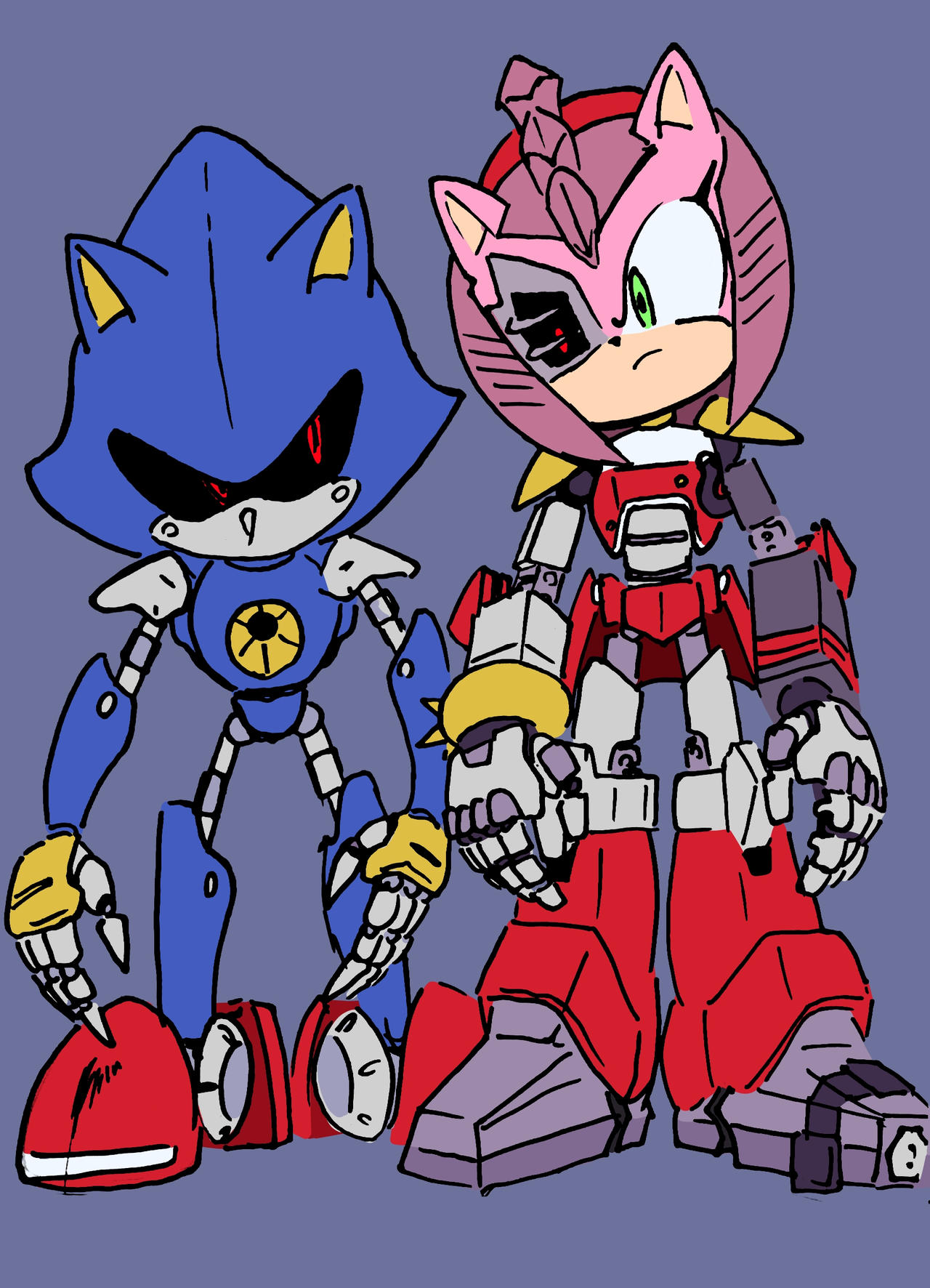 metal sonic (sonic and 3 more) drawn by cyberlord1109