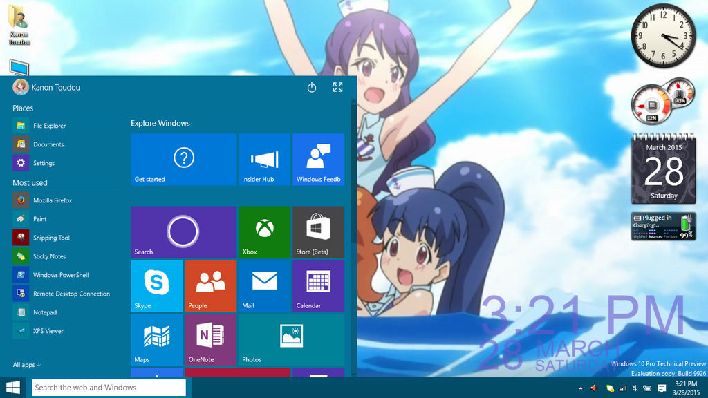 Windows 10 Pro TP (Build 9926) - Start Menu by Narukiko on DeviantArt