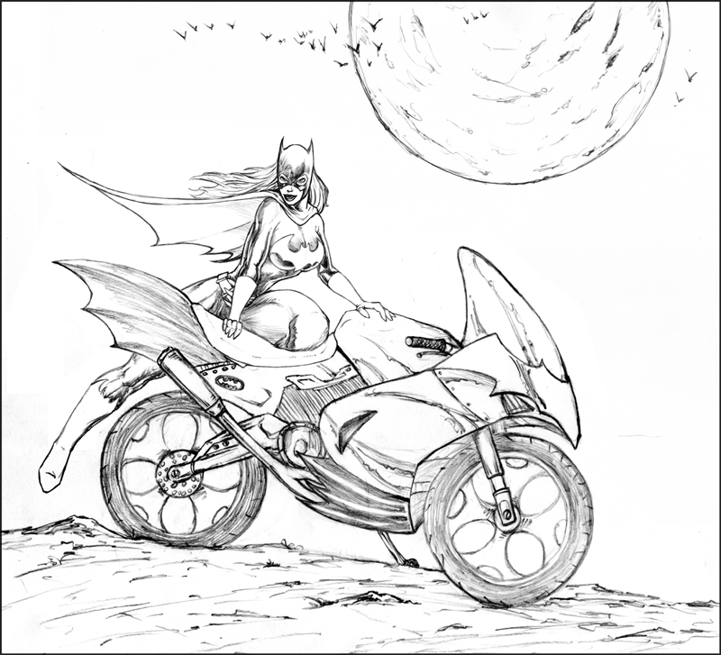 Batgirl goes for a ride