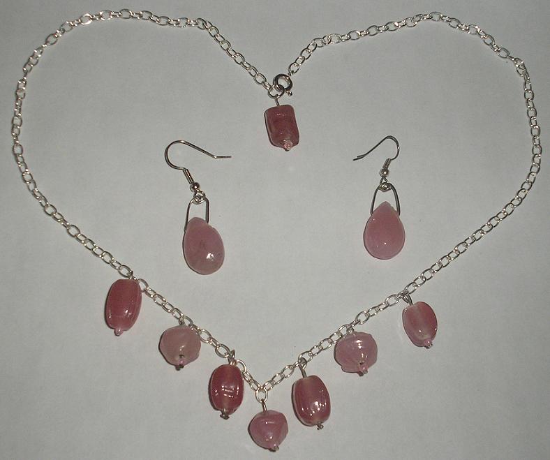 Pink Stones N + E Set