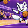 Arctic Fox Playing Basketball