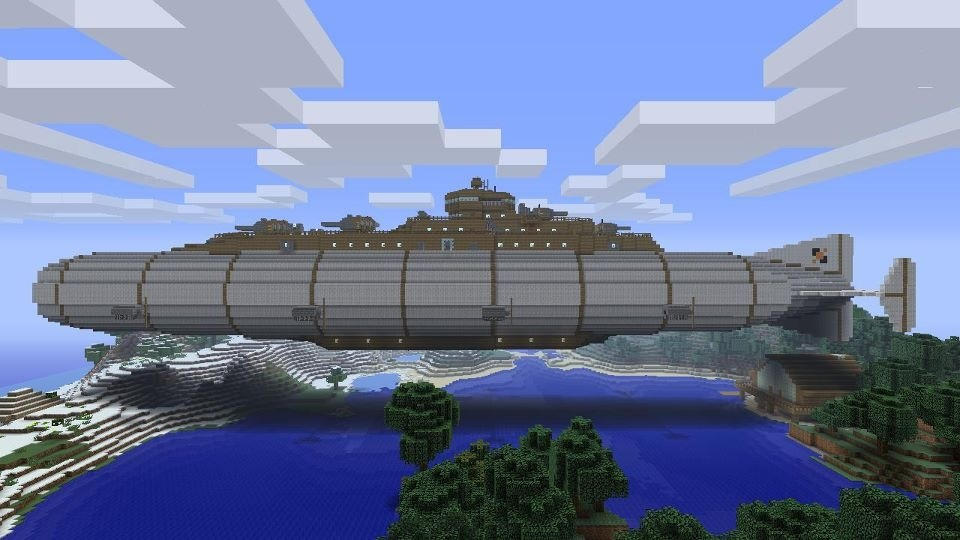 Minecraft Create Zeppelin Steampunk Zeppelin Minecraft