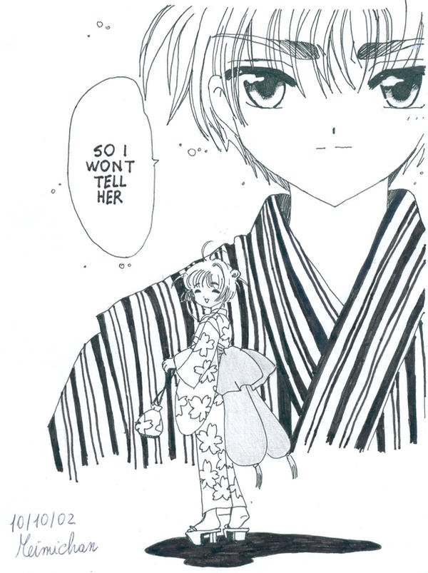 Shaoran and Sakura in Yukata