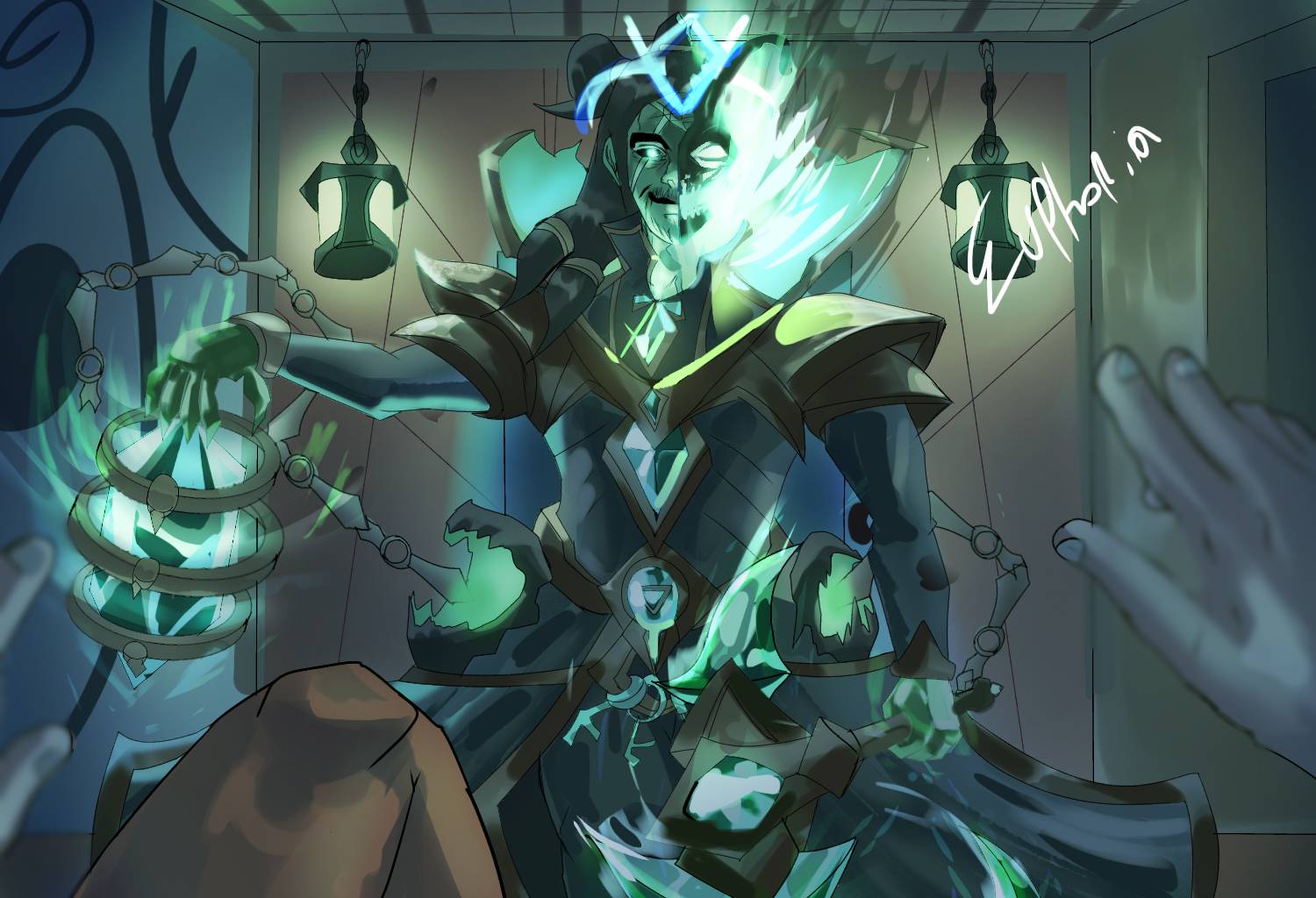 Thresh unbound LOL fanart by EuphoriaTheFox on DeviantArt