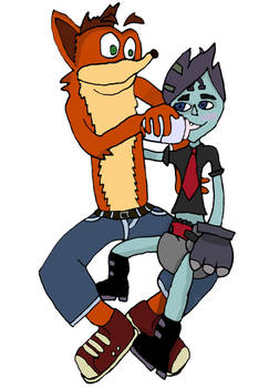 Crash B: Crash Babying Nina (by supershadow6)