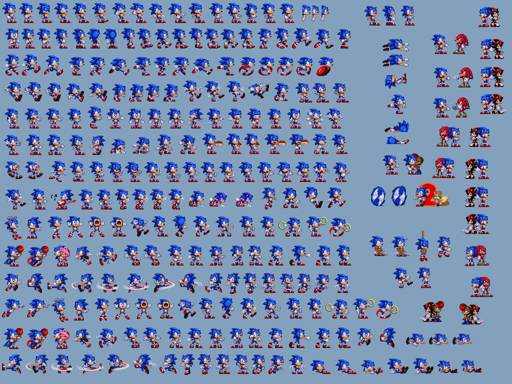 DStar on X: I finally completed all 4 sprites for the Sonic