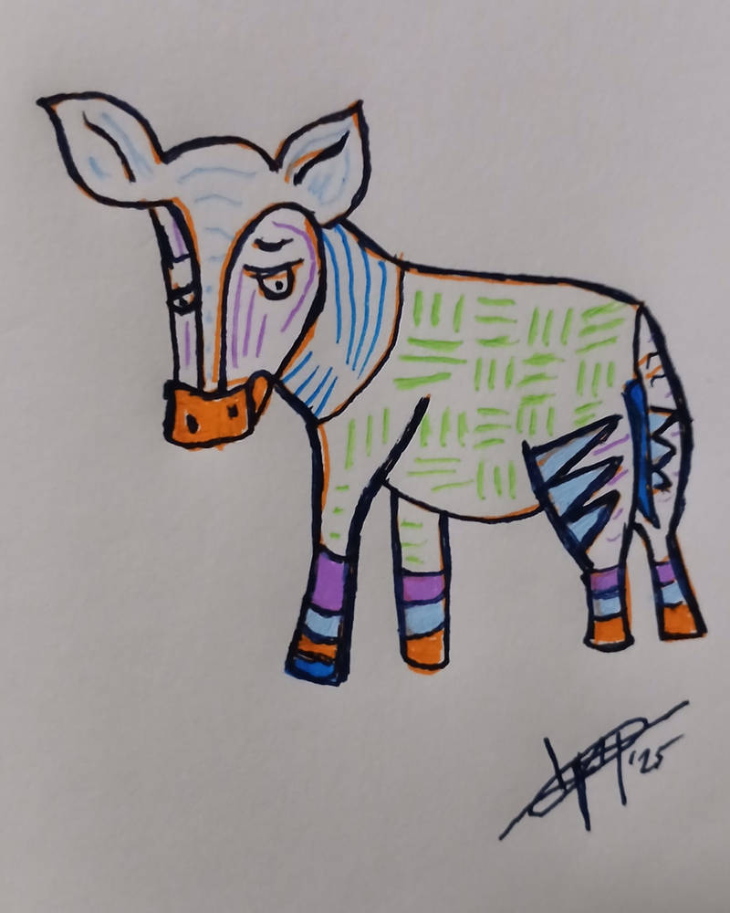 Baby Okapi by septahelix on DeviantArt