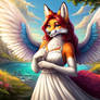 Rainbow Inspired Female Fox White Dress