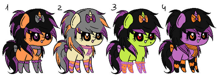 Cold Halloween~ Ribbon Pony Adoptables!