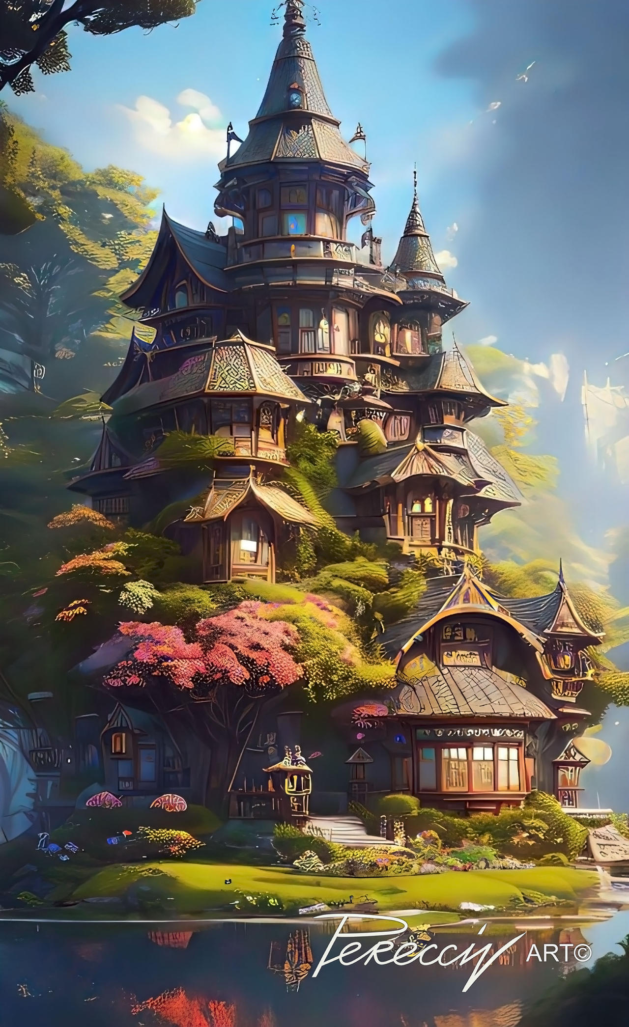 Magic Houses Draw Magic house in fairyland - 202307204. by Perecciv on DeviantArt