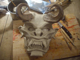 Clay sculpture for cast resin mask