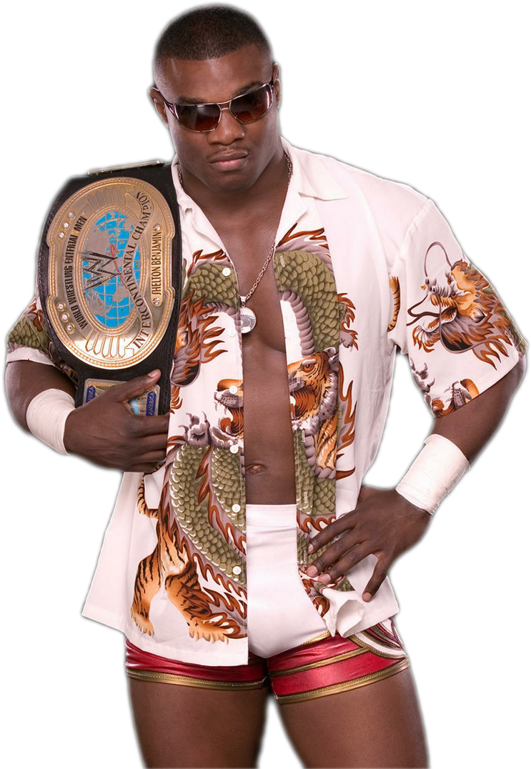Shelton Benjamin Intercontinental Champion PNG by dallasarnold1987 on