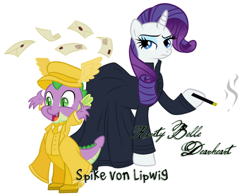 Spike von Lipwig and Rarity Belle Dearheart