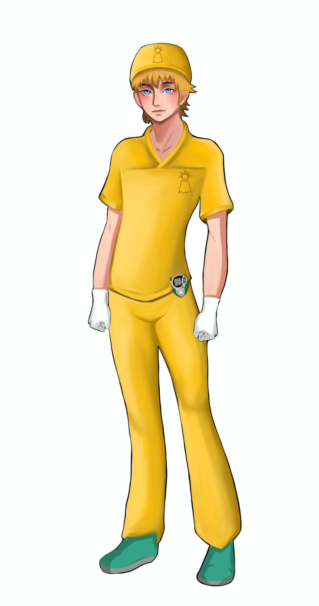 T.K. with golden surgical scrubs unmasked