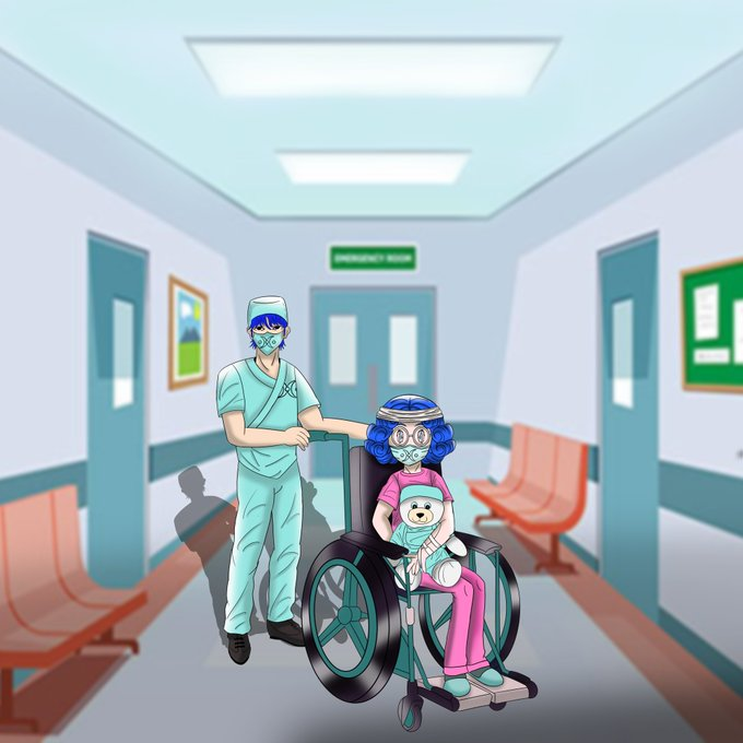 Tori with Dr. Moore in hospital