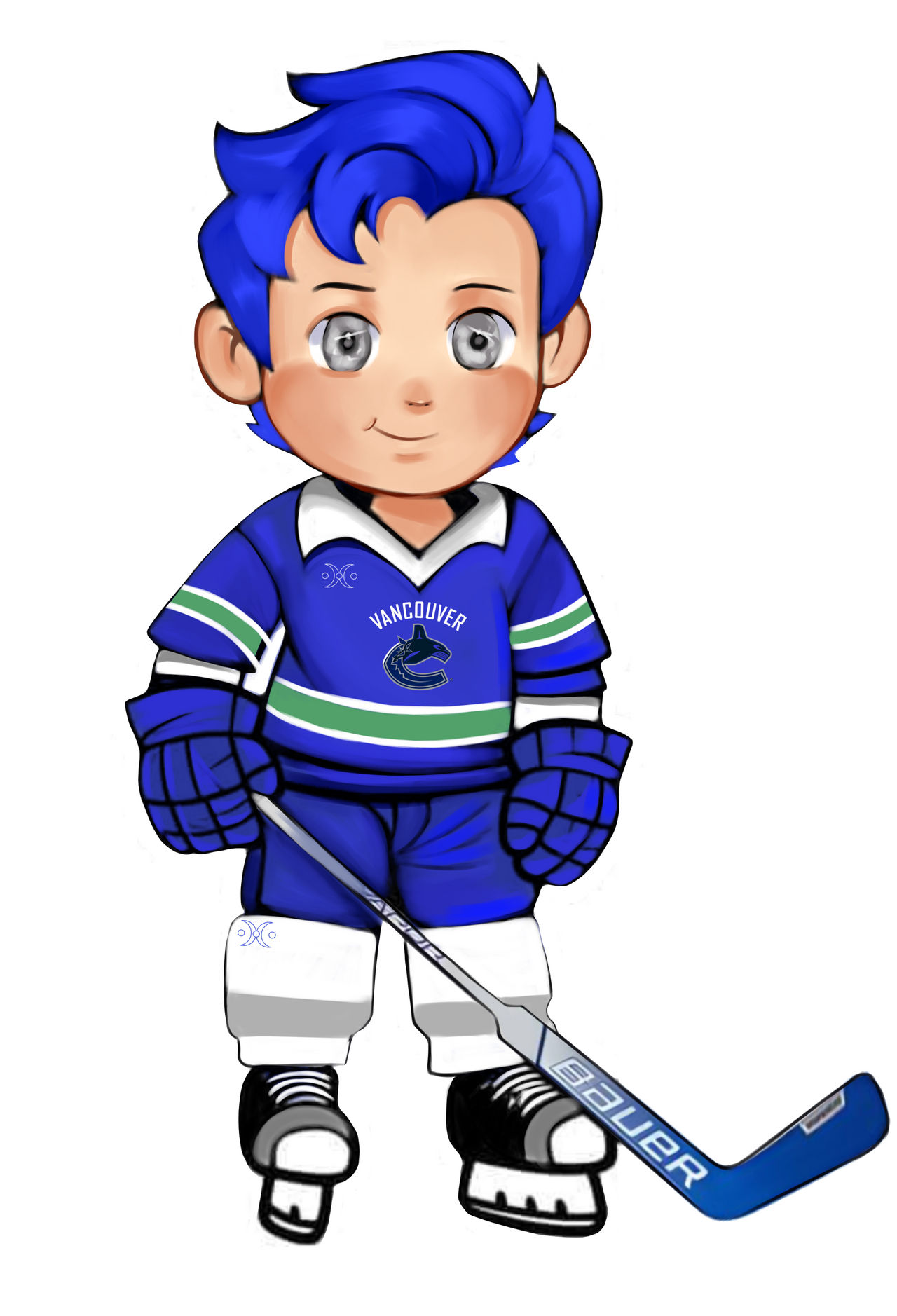 Digimon Dr. Moore in hokey gear chibi