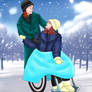 Malory Towers Tori with Darrel in the snow