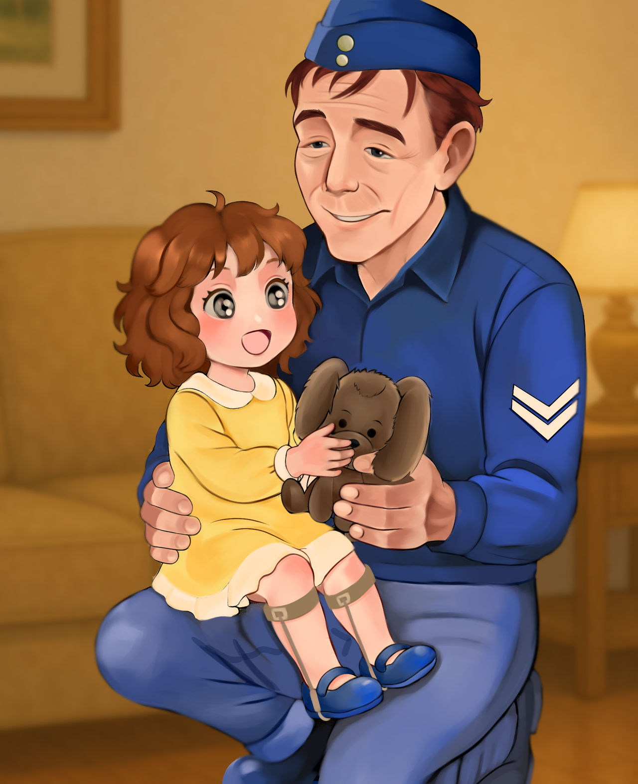 uncle James with Toddler Tori