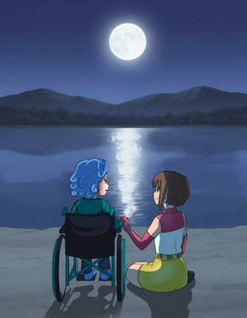 Digimon Tori Kari in moonlight