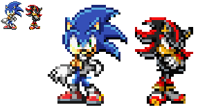 Sprite Animation, Sonic Vs Shadow