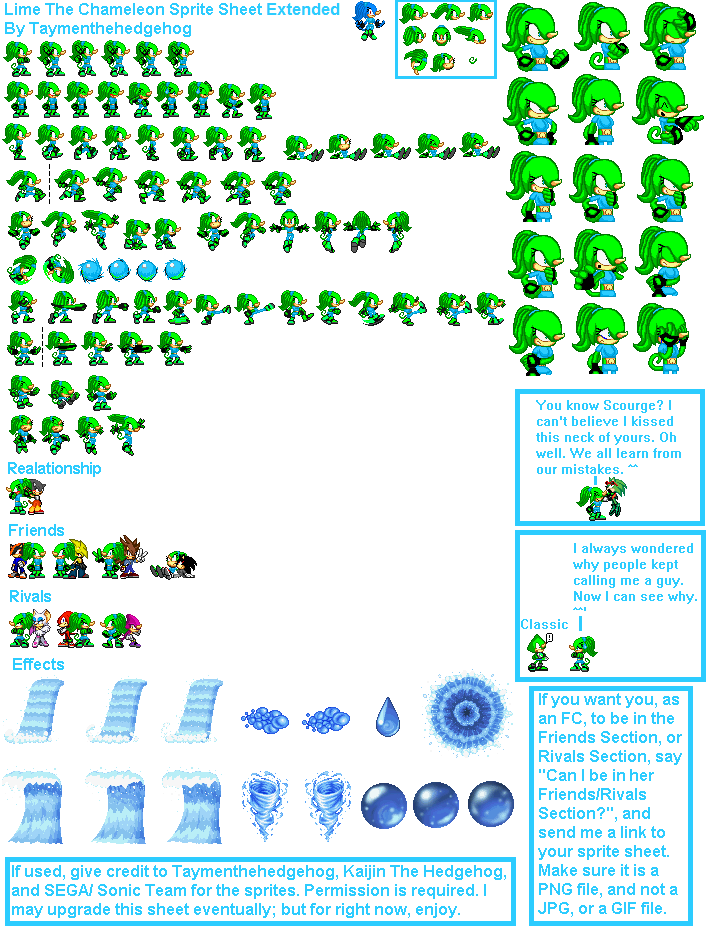 Lime Extended Sprite Sheet
