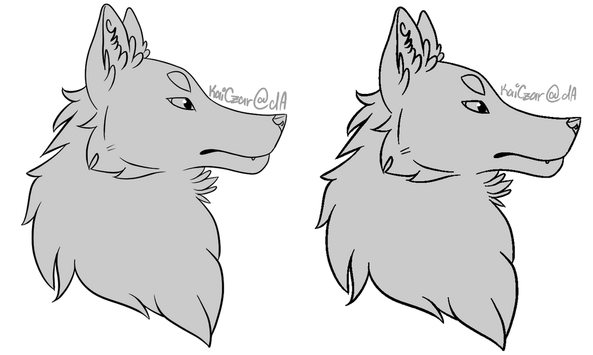 Another Wolf Base (f2u) by KaiCzar on DeviantArt
